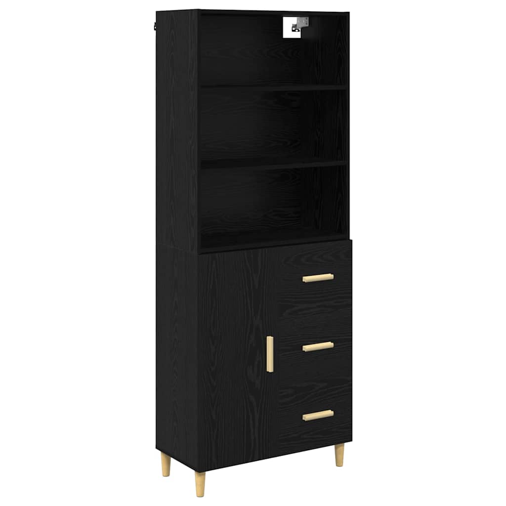 Aparador alto - Mueble de almacenamiento 69 Negro