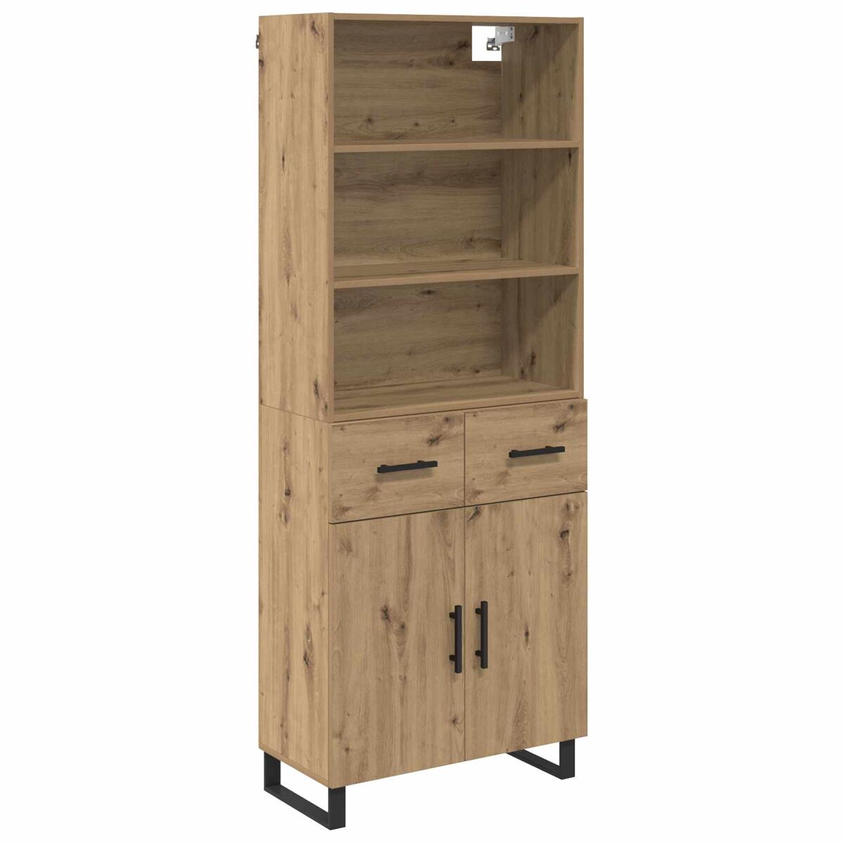 Aparador alto - Mueble de almacenamiento 69 Roble Artisan