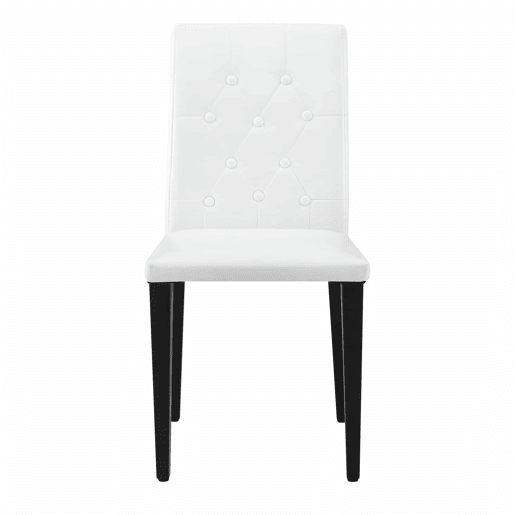 Cadeiras de sala de jantar 4 unidades - Luxo leve, pernas de metal preto versáteis - Branco+Preto