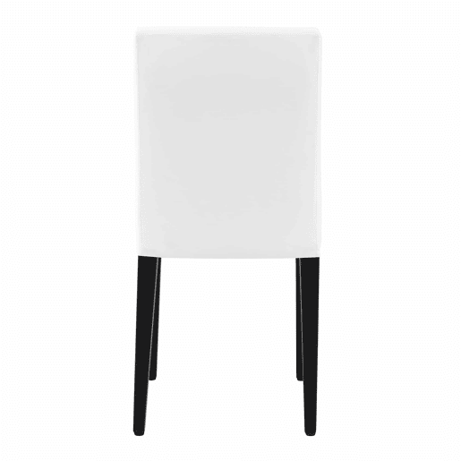 Cadeiras de sala de jantar 4 unidades - Luxo leve, pernas de metal preto versáteis - Branco+Preto