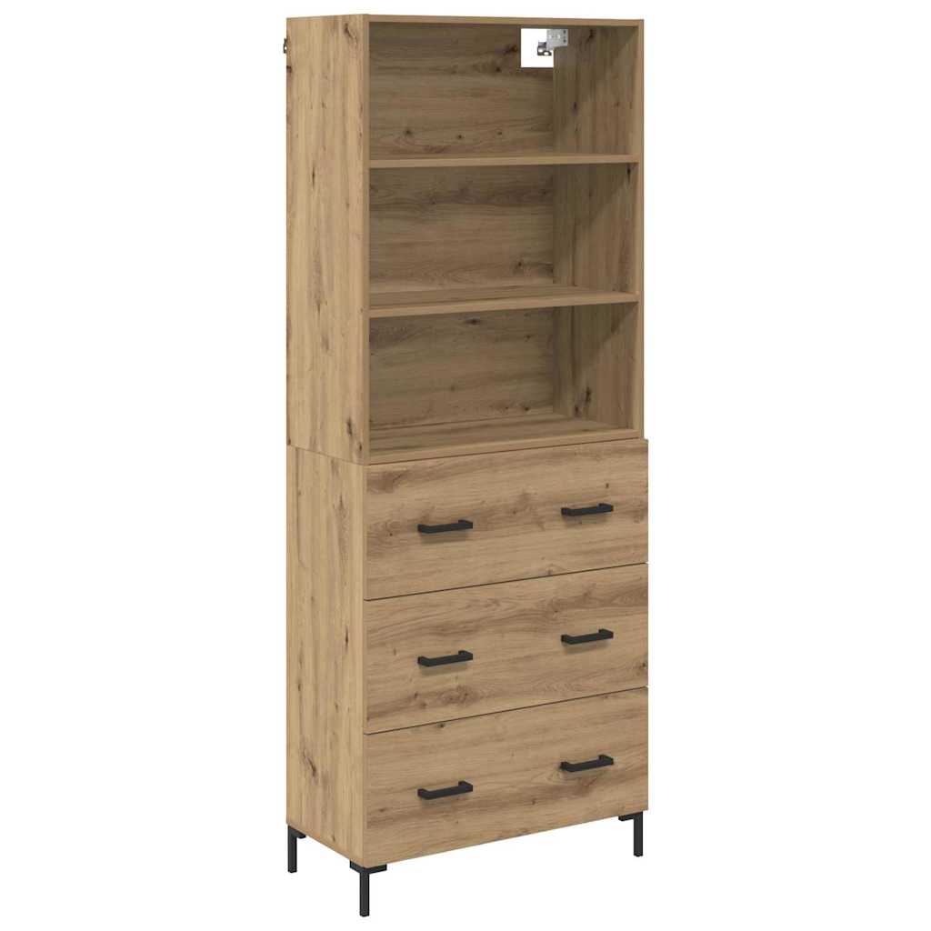 Aparador alto - Mueble de almacenamiento 69 Roble Artisan
