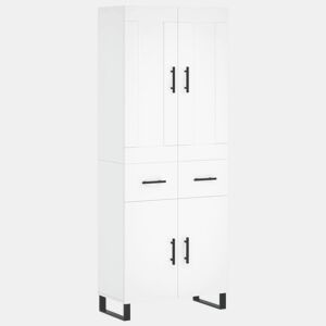 Armário alto - Bufete - Móvel de apoio 69,5x34x180 cm derivados de madeira branco pt731