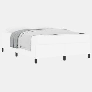 Estrutura da Cama de casal moderno com colchão - Branco 140 x 190 cm tecido