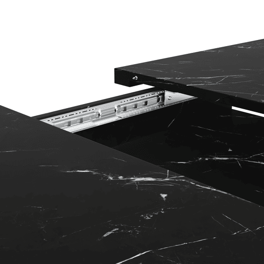 Mesa extensível 110x80x76 cm - Para sala de jantar e cozinha - Extensível até 140 cm - Preto