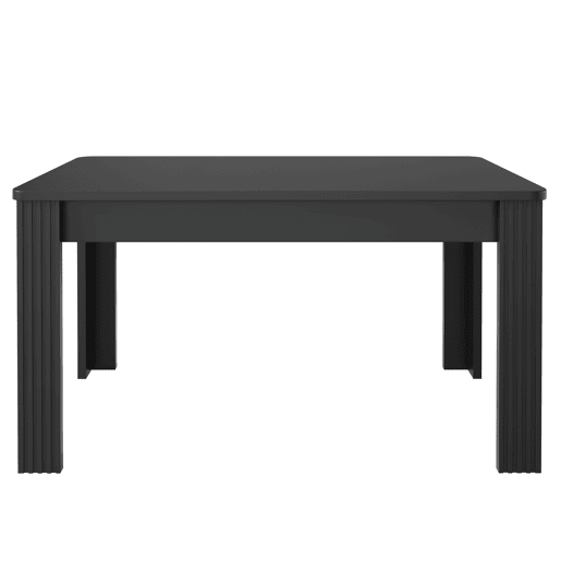 Mesa de jantar 116x65 - moderna, robusta, retangular, com 4 pernas, estilo café-lounge - preta Mesa de jantar 116x65 - moderna, robusta, retangular, com 4 pernas, estilo café-lounge - preta