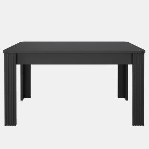 Mesa de jantar 116x65 - moderna, robusta, retangular, com 4 pernas, estilo café-lounge - preta