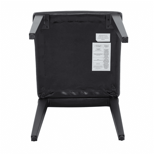 Conjunto de 4 cadeiras de jantar em preto puro - Luxo leve. A primeira escolha para salas de jantar europeias, com pernas de metal pretas para combinações versáteis. - Preto