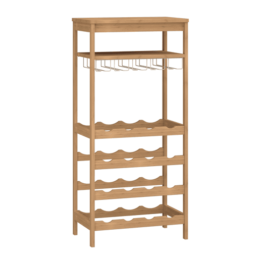 Garrafeira Fillby para 16 garrafas bambu 100x47x29cm Natural en.casa