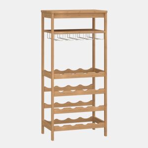 Garrafeira Fillby para 16 garrafas bambu 100x47x29cm Natural en.casa