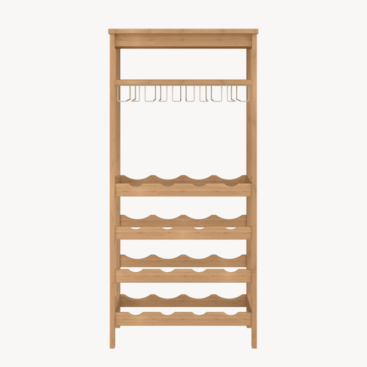 Garrafeira Fillby para 16 garrafas bambu 100x47x29cm Natural en.casa