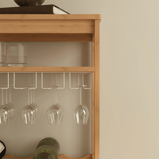 Garrafeira Fillby para 16 garrafas bambu 100x47x29cm Natural en.casa