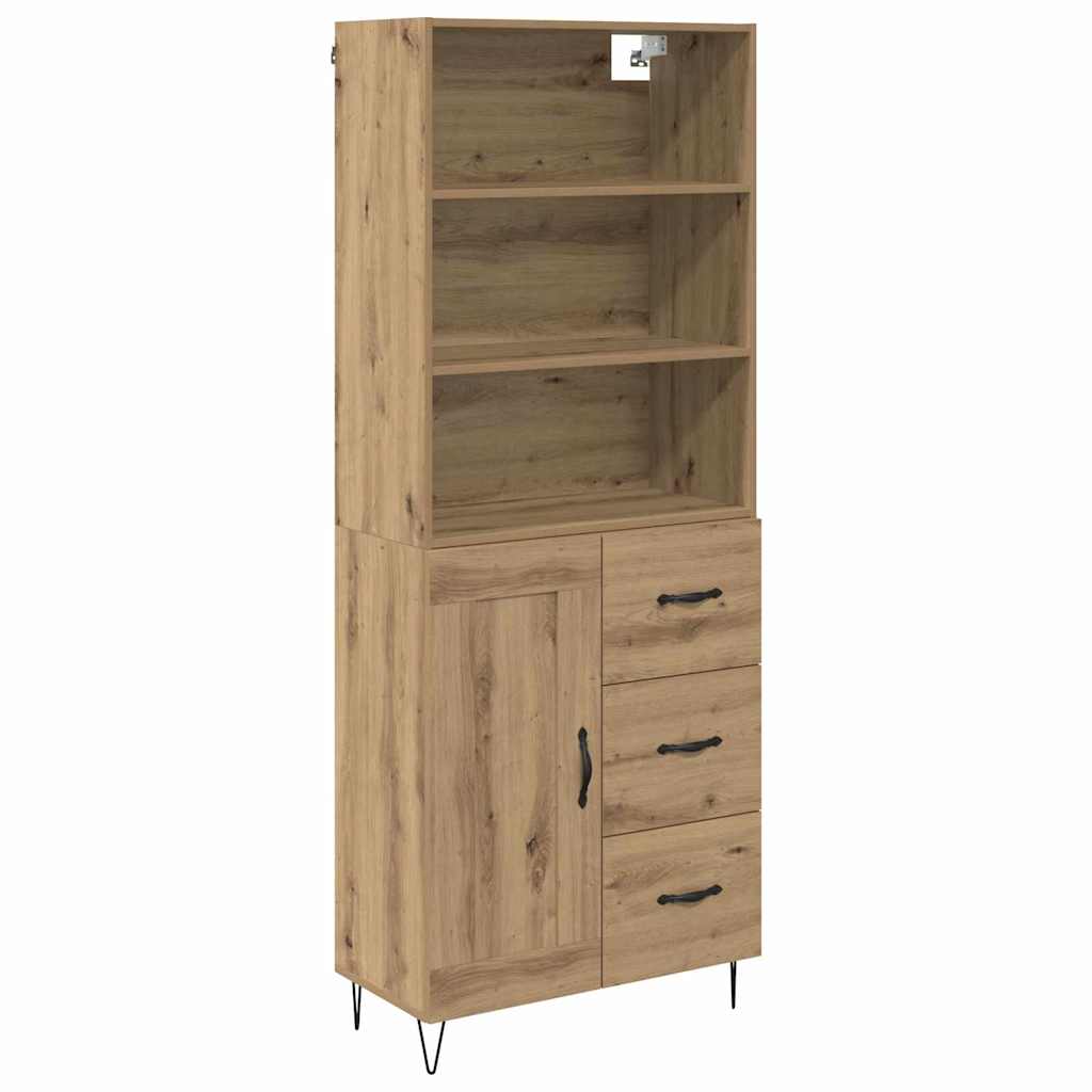 Aparador alto - Mueble de almacenamiento 69 Roble Artisan
