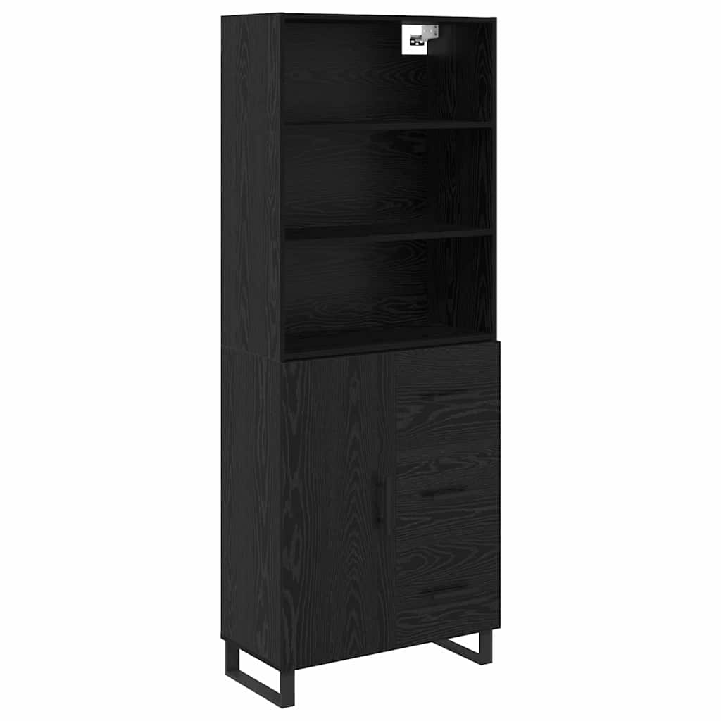 Aparador alto - Mueble de almacenamiento 69 Negro