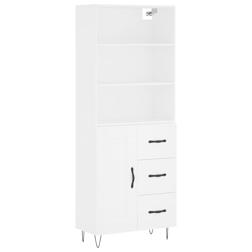 Aparador alto - Mueble de almacenamiento 69 Blanco