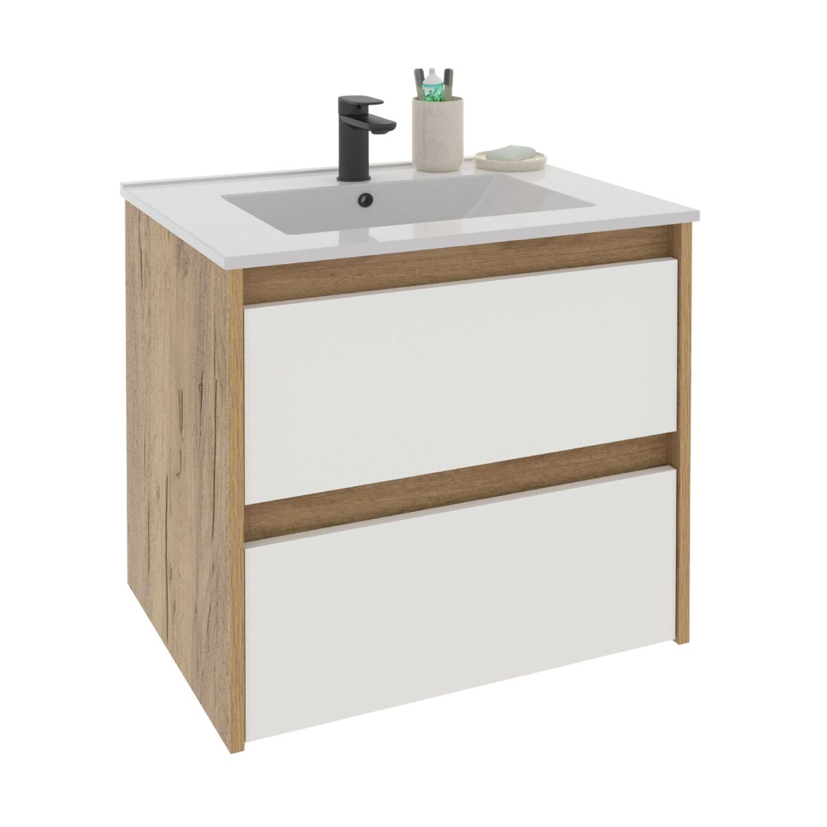 Mueble de baño suspendido Nilo 2 cajones guías metálicas