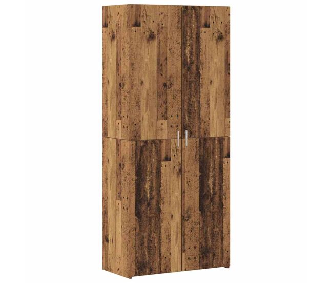Aparador alto - mueble de almacenamiento 2 pcs madera vieja 80 x 42 x 185 cm es175