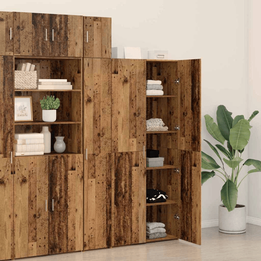 Aparador - Bufete - Móvel de apoio 2 pcs Madeira antiga 80 x 42 x 185 cm pt175