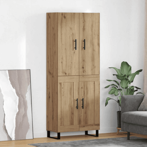 Aparador - Bufete - Móvel de apoio 2 pcs Carvalho Artesanal 69,5 x 34 x 180 cm pt200