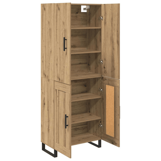 Aparador - Bufete - Móvel de apoio 2 pcs Carvalho Artesanal 69,5 x 34 x 180 cm pt200
