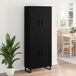 Aparador alto - Mueble de almacenamiento 2 pcs 69 Aparador alto - Mueble de almacenamiento 2 pcs 69 Negro