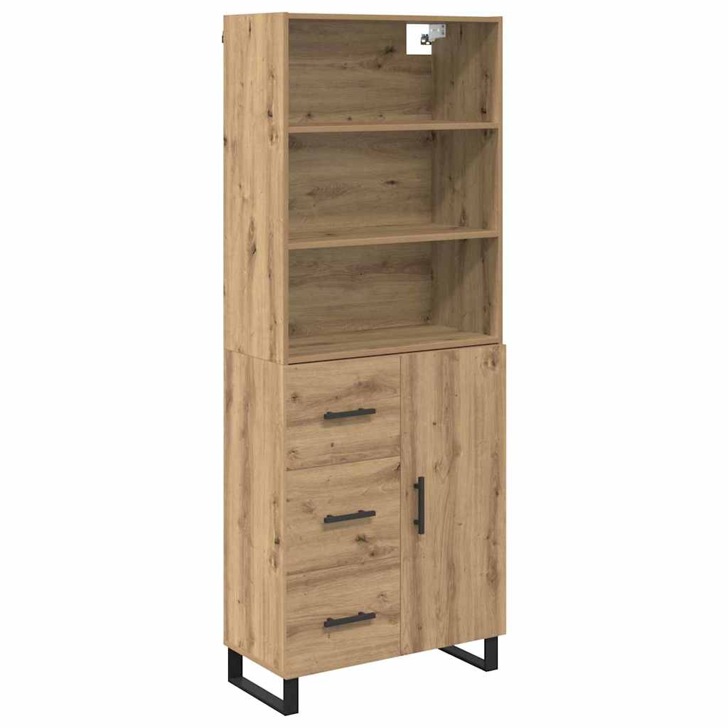 Aparador alto - Mueble de almacenamiento 69 Roble Artisan
