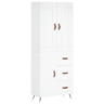 Armário alto - Bufete - Móvel de apoio 69,5x34x180 cm derivados de madeira branco pt724