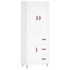 Armário alto - Bufete - Móvel de apoio 69,5x34x180 cm derivados de madeira branco pt724