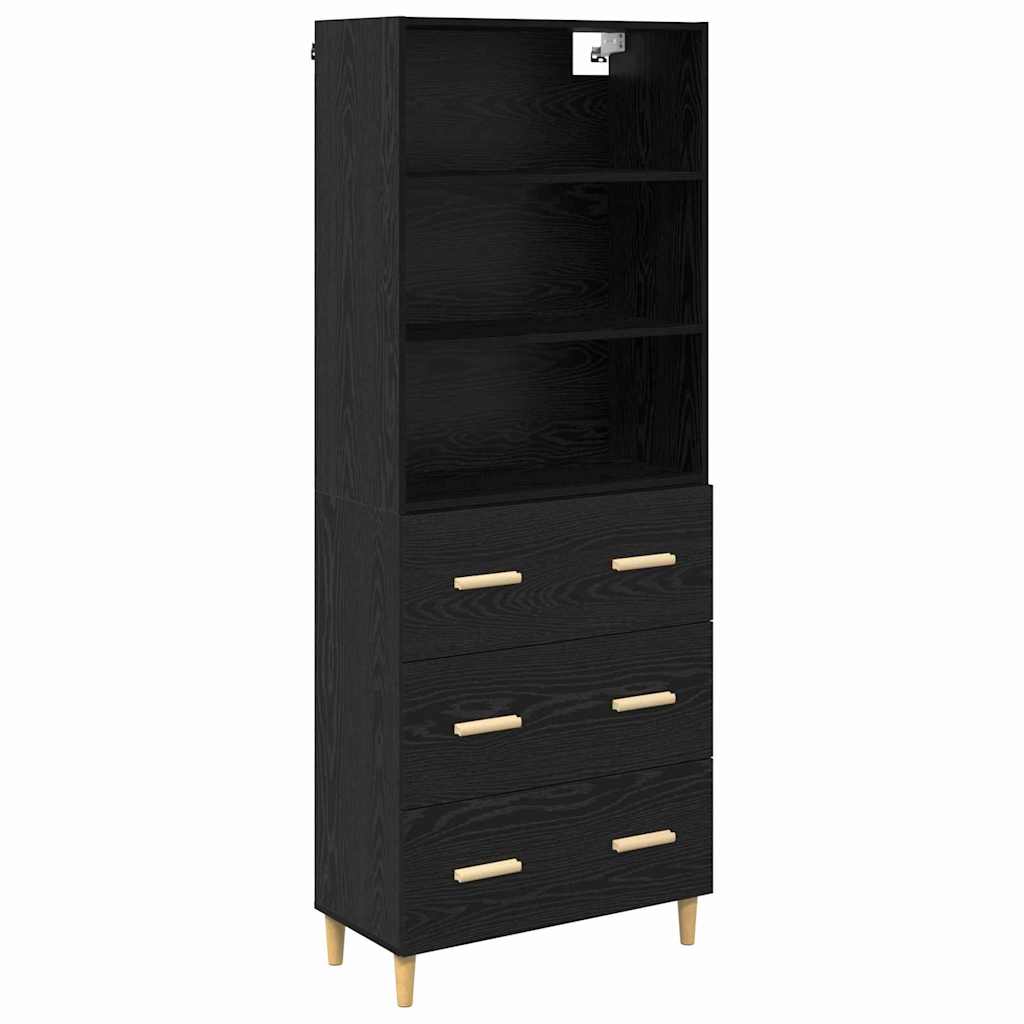 Aparador alto - Mueble de almacenamiento 69 Negro