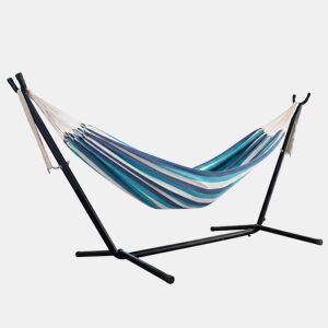 Aktive Rede de acampamento em tecido com estrutura metálica 260x108x102 cm