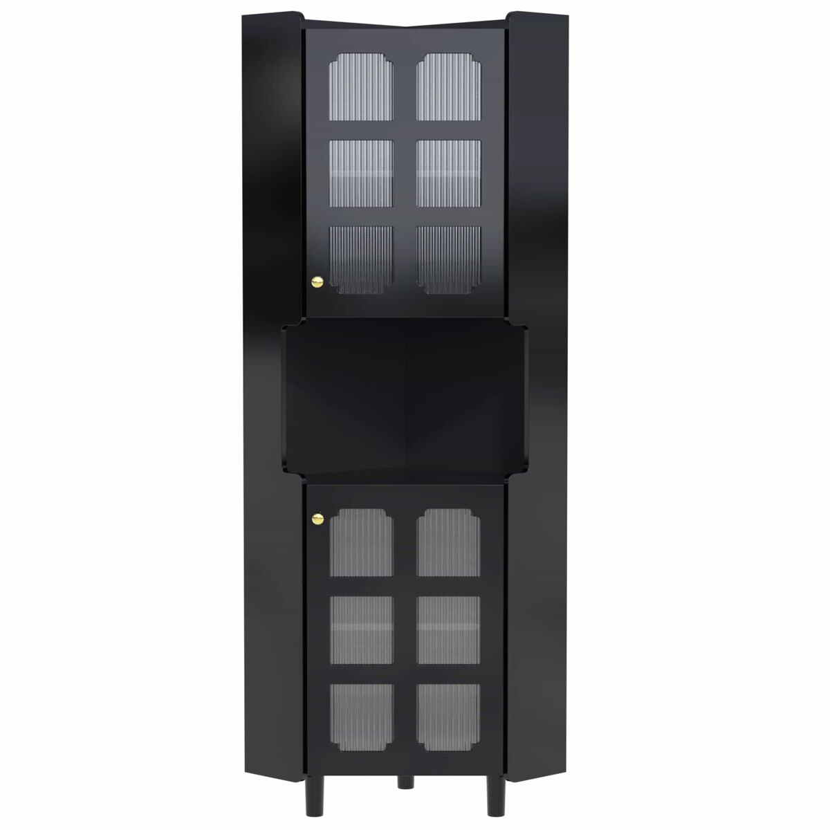 Armario esquinero con acabado lacado y iluminación led – mueble multifuncional para salón, biblioteca, baño, dormitorio, comedor, tablero mdf con