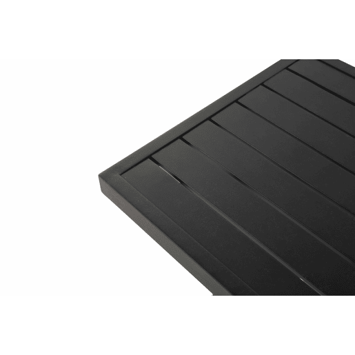 Mesa auxiliar quadrada para exterior - alumínio, resistente às intempéries, fácil de manter - castanho escuro