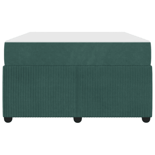 Estrutura da Cama de casal moderno com colchão Verde Escuro 120 x 190 cm tecido