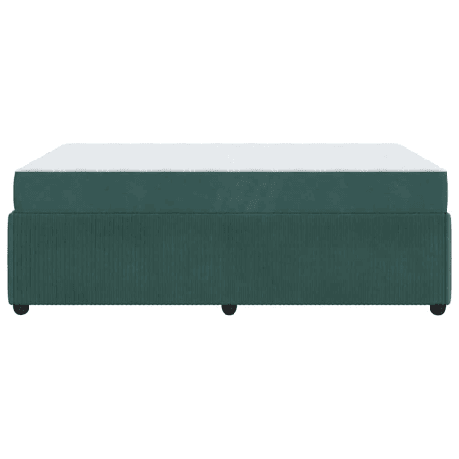 Estrutura da Cama de casal moderno com colchão Verde Escuro 120 x 190 cm tecido