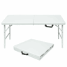 Mesa dobrável de 125 cm - resistente, multifuncional, com pega e altura ajustável - branca