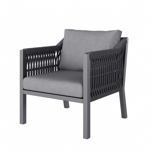 Conjunto de jantar de jardim para 8 pessoas - disposição em canto, ferro galvanizado, mesa com tampo de vidro, conjunto de corda trançada à mão, inclui mesa de jantar, duas poltronas e sofá de canto - Cinza