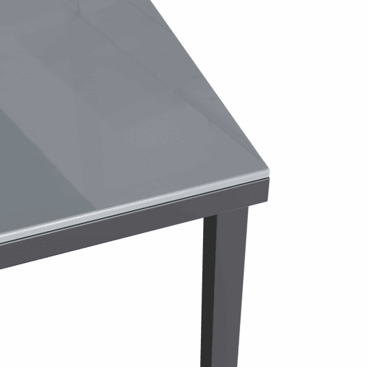 Conjunto de jantar de jardim para 8 pessoas - disposição em canto, ferro galvanizado, mesa com tampo de vidro, conjunto de corda trançada à mão, inclui mesa de jantar, duas poltronas e sofá de canto - Cinza