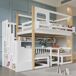 Cama alta para niños Cama alta para niños Natural/ Blanco