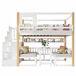 Cama alta para niños Cama alta para niños Natural/ Blanco