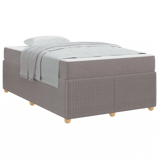 Estrutura De Cama De Casal Cinzento-acastanhado 120 x 200 cm tecido