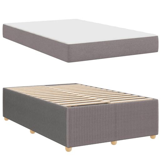 Estrutura De Cama De Casal Cinzento-acastanhado 120 x 200 cm tecido