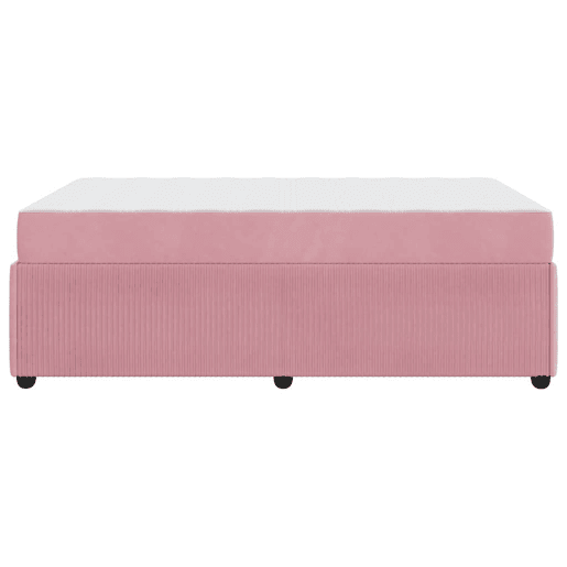 Estrutura da Cama de casal moderno com colchão Rosa 120 x 190 cm tecido