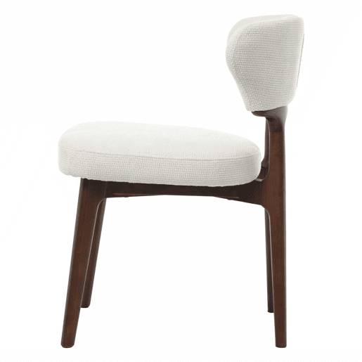 Conjunto de 4 cadeiras de jantar - em madeira maciça, confortáveis e respiráveis, estilo moderno, chenille - bege claro