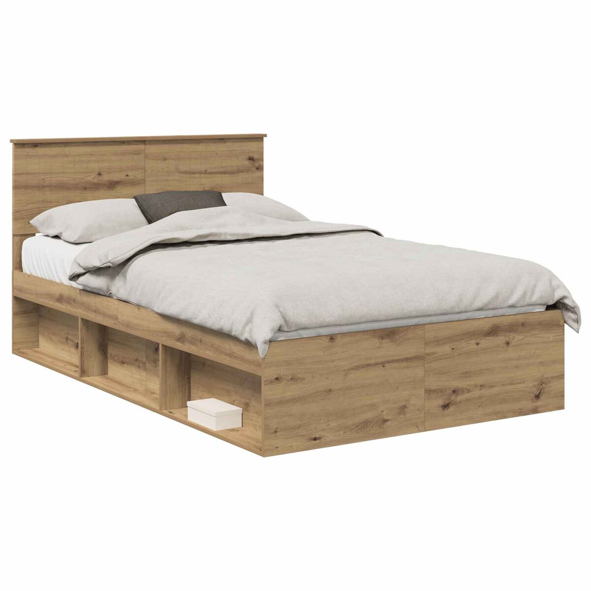Estructura de cama 123x210 Roble Artisan