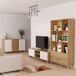 Conjunto salón comedor Oslo: mueble TV, aparador, librería Conjunto salón comedor Oslo: mueble TV, aparador, librería Multicolor