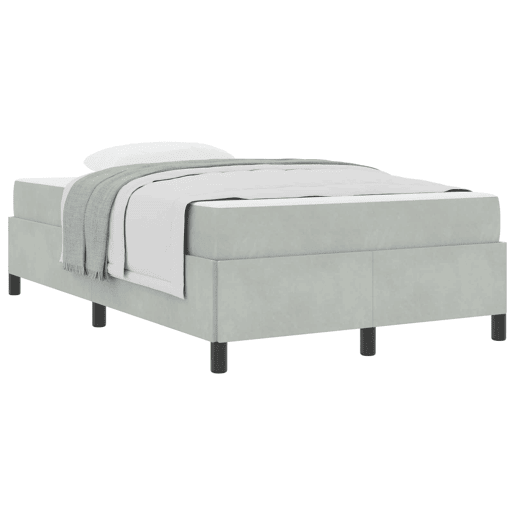 Estrutura De Cama De Casal Simple - Cinzento-claro 120 x 200 cm tecido