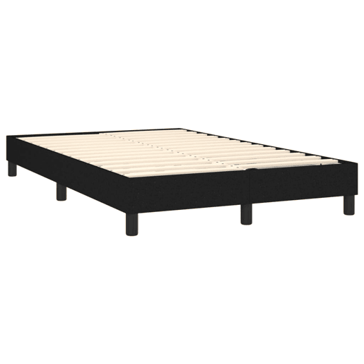 Estrutura de Cama de casal moderno com molas 120x200 cm tecido preto
