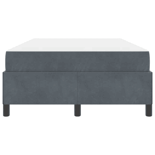 Estrutura da Cama de casal moderno com colchão Cinza Escuro 120 x 190 cm tecido