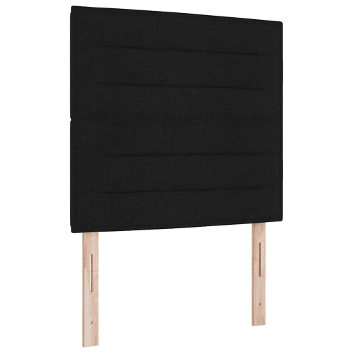 Estrutura de cama de casal com cabeceira - Preto 120 x 190 cm tecido