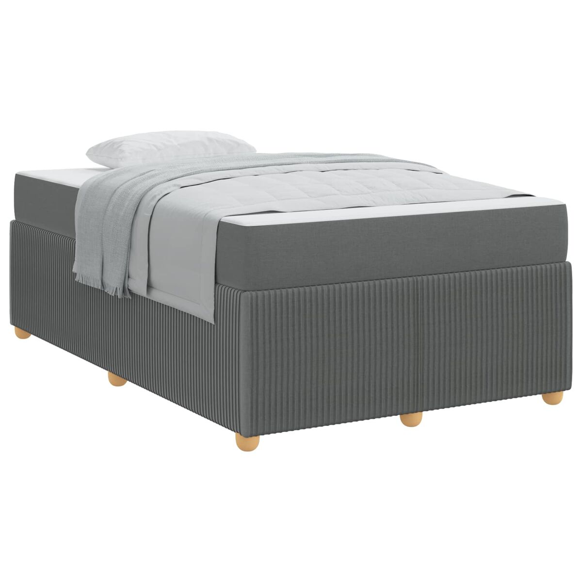 Estructura De Cama 120x200 Gris Oscuro