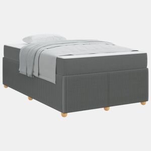 Estrutura da Cama de casal moderno com colchão Cinza Escuro 120 x 200 cm tecido